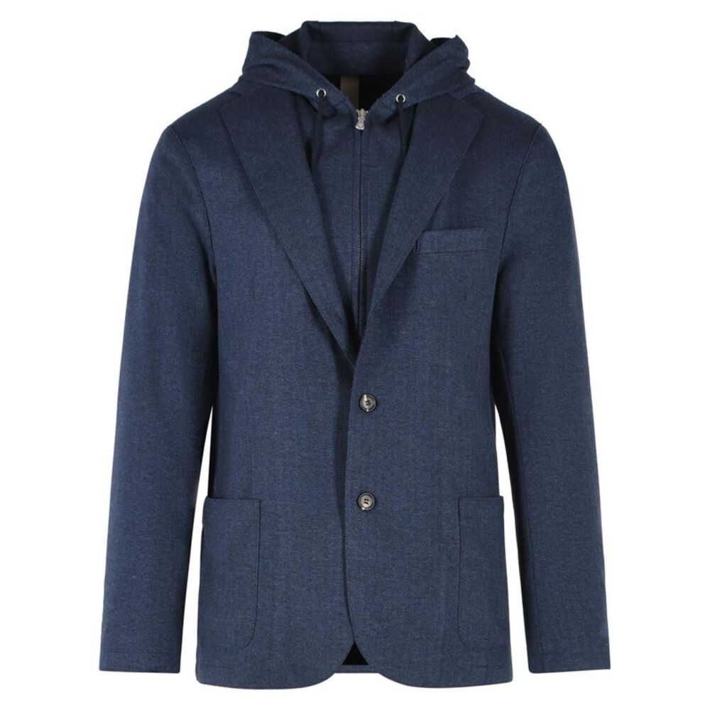 Eleventy Blue Polyester Blend Blazer Men